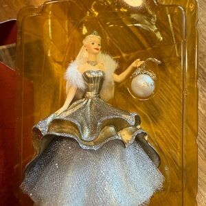 Silver and Gold Holiday Barbie Ornament